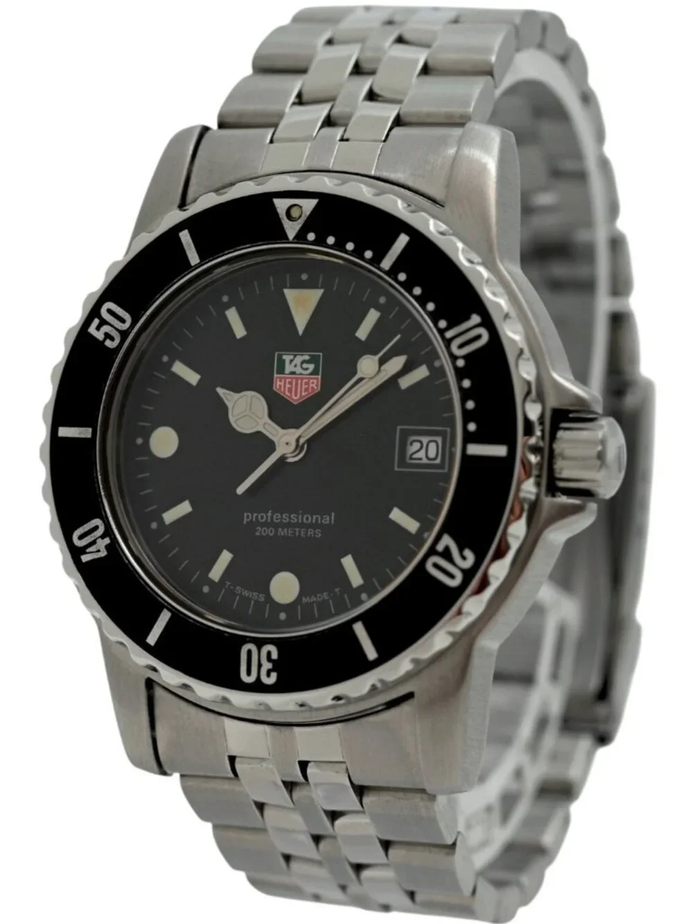 Tag Heuer 37mm Men's 1500 Series Black Dial Swiss SS Watch! Ref: WD1210-G-20!